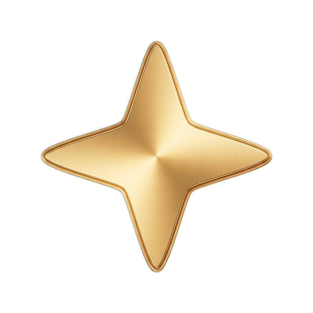 Иконка Telegram Stars — золотая четырёхлучевая звезда